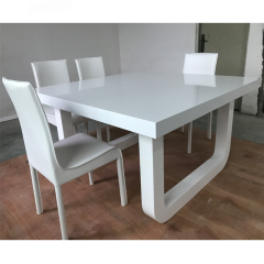 Living Room Furniture Modern White Dining Table Home Square Tables