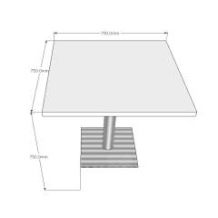 Black Restaurant Dining Table Corian Stone Square Living Room Tables