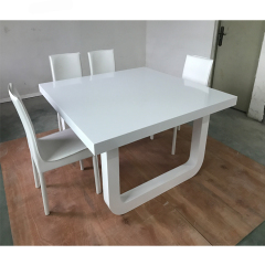 Living Room Furniture Modern White Dining Table Home Square Tables