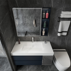 Home Decoration Faux Stone Toilet and Sink Combined Bathroom