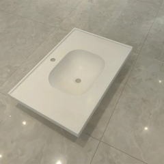 Washroom Basin Stone Sink Bathroom Cabinet for Hotel Apartment Villa