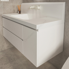 High Quality Solid Surface European Modern Bathroom Vanity Single Sink