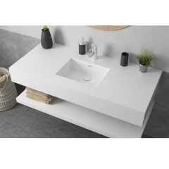 Wall Hung Hand Corian Wash Basin Sink for Bathroom