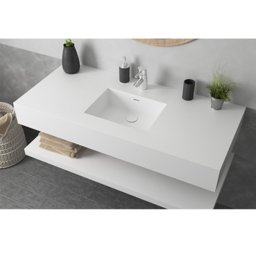 Wall Hung Hand Corian Wash Basin Sink for Bathroom