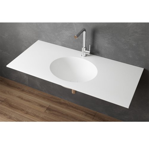 Oval Bowel Cabinet Single Sink Mirror Bathroom Vanity Basin