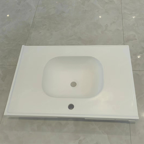 Washroom Basin Stone Sink Bathroom Cabinet for Hotel Apartment Villa