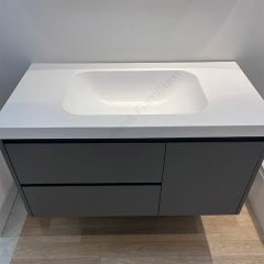 Pure White Commercial Use Wall Mounted Bathroom Sink