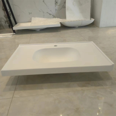 Washroom Basin Stone Sink Bathroom Cabinet for Hotel Apartment Villa