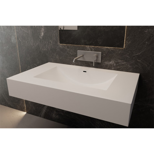 Standard Size Hair Salon Wash Basin Matte White Sink Bathroom