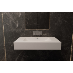 Standard Size Hair Salon Wash Basin Matte White Sink Bathroom