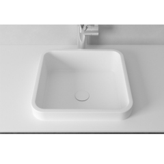 Fashion Design Marble Stone Wall Mounted Bathroom Vanity Cabinet with Sink