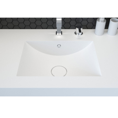 Clear White Bathroom Sinks with Hand Made Art Designs Wash Basin