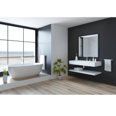 Clear White Bathroom Sinks with Hand Made Art Designs Wash Basin