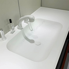 Double Bowel Sink Bathroom Vanity with Sink and Toilet