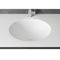 Oval Bowel Cabinet Single Sink Mirror Bathroom Vanity Basin