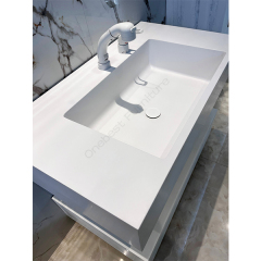 Double Bowel Sink Bathroom Vanity with Sink and Toilet