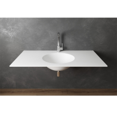 Oval Bowel Cabinet Single Sink Mirror Bathroom Vanity Basin