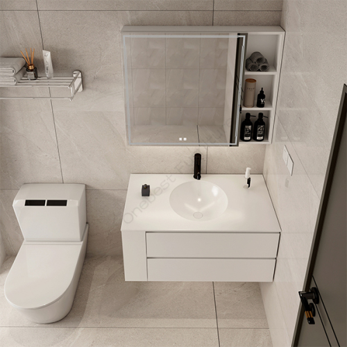 Hospital Clinic Used Sink Bathroom Vanity Cabinet Set with Counter Top