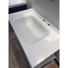 Double Bowel Sink Bathroom Vanity with Sink and Toilet
