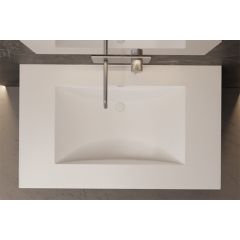 Standard Size Hair Salon Wash Basin Matte White Sink Bathroom