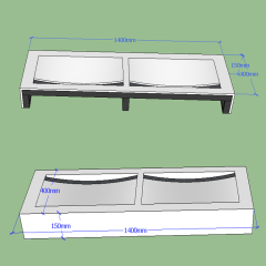 Acrylic Solid Surface Wall Hung Hand Wash Basin Sink for Bathroom Furniture