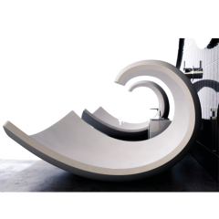 Curved Shape Corian Bathroom Furniture Cabinet Basin Sink for Hand Wash