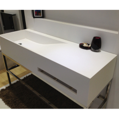 Rectangular Ceramic Undermount Wash Basin Sink Hotel Bathroom Sink