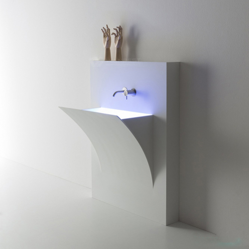 Italian Design Bathroom Under Sink Organizers and Storage With Remote Control LED