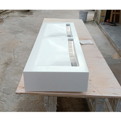 Acrylic Solid Surface Wall Hung Hand Wash Basin Sink for Bathroom Furniture