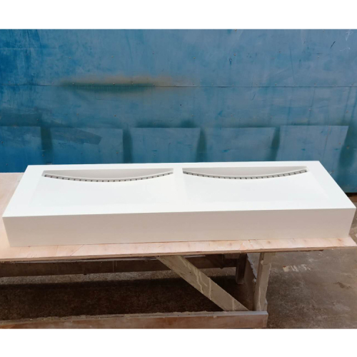 Acrylic Solid Surface Wall Hung Hand Wash Basin Sink for Bathroom Furniture