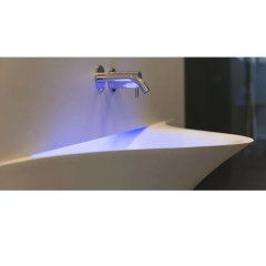 Antoniolupi Design LED Oval Sink Art Basin Gold Wash Basin for Bathroom