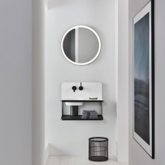 White and Black Bathroom Furniture and Taps Modern Wash Basin Sink