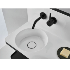 White and Black Bathroom Furniture and Taps Modern Wash Basin Sink