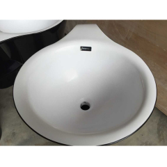Morden Style Environmental Concrete Bathroom Sink Stand Cup Shape Wash Basin