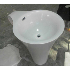 Morden Style Environmental Concrete Bathroom Sink Stand Cup Shape Wash Basin