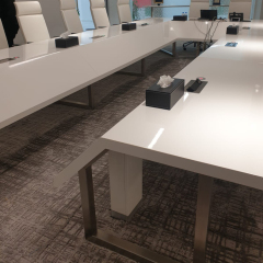 24 Persons Conference Table U Shape Corian Boardroom Meeting Desk