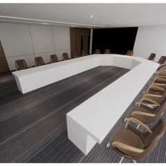 24 Persons Conference Table U Shape Corian Boardroom Meeting Desk