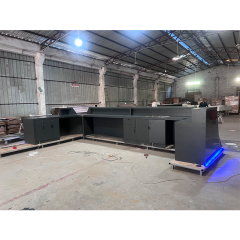 Hamburg Gym Lobby Service Counter Custom Color Dark Grey Reception Desk with Led