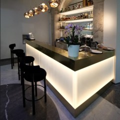 Spain Design Style Wine Bar Counters Black Marble Top Coffee Bar Furniture