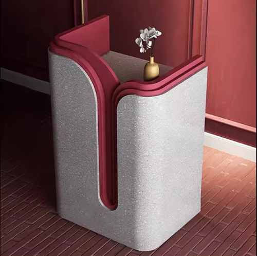 Seattle Design Reception Desk Dimension One Person Modern Service Counter