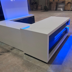 Led Side Table Modern Home Foot Rest Under Desk for Office Use