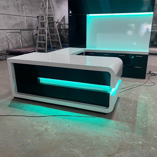 Led Side Table Modern Home Foot Rest Under Desk for Office Use
