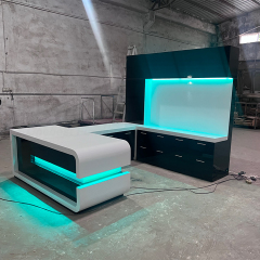 Led Side Table Modern Home Foot Rest Under Desk for Office Use