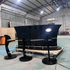 Led Black Bar Furniture Ready Made Restaurant Bar Counter Boat Shape