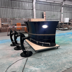 Led Black Bar Furniture Ready Made Restaurant Bar Counter Boat Shape