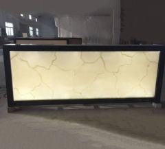 Onyx Stone Led Furniture China Made Snack Bar Reception Counter