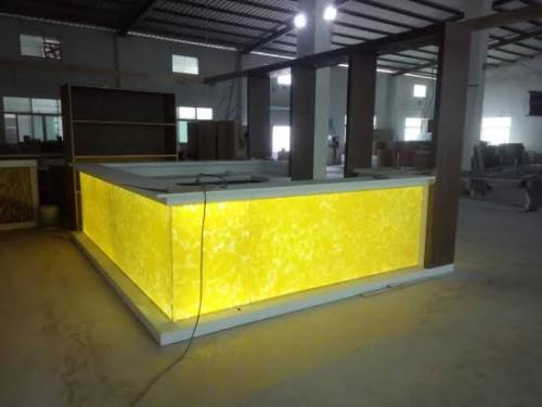 Onyx Stone Led Furniture China Made Snack Bar Reception Counter