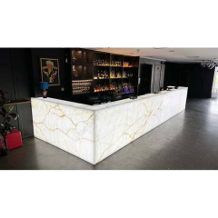 Coffee Counter Shop Interior Decoration Bar Counter with Fridge