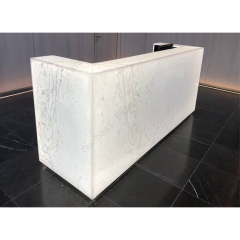 Coffee Counter Shop Interior Decoration Bar Counter with Fridge