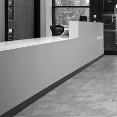 Belgium Design CORIAN Solid Surface Reception Desk with Backlit Logo